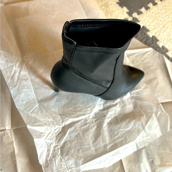 Faux leather ankle stiletto booties by Expression - Picture 4 of 7